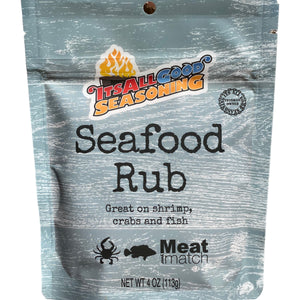 Our Seafood Rub is the best crab seasoning featuring a smoky salty taste with a spicy kick that includes notes of fresh celery and sage.